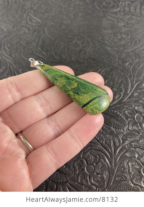 Green African Transvaal Jade or Verdite Stone Jewelry Pendant - #ObsWYXW3YtI-3