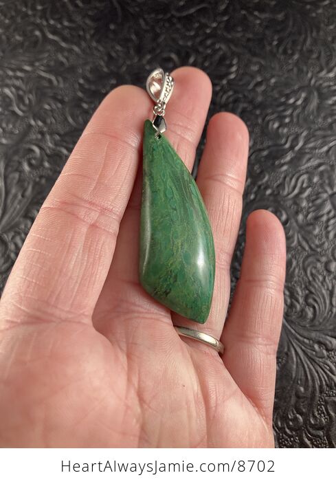 Green African Transvaal Jade or Verdite Stone Jewelry Pendant - #P6ggjDwagRg-4