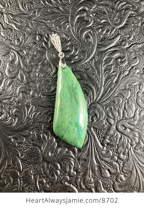 Green African Transvaal Jade or Verdite Stone Jewelry Pendant - #P6ggjDwagRg-5