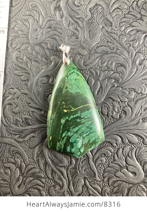 Green African Transvaal Jade or Verdite Stone Jewelry Pendant - #oUTYSGvh5UU-4
