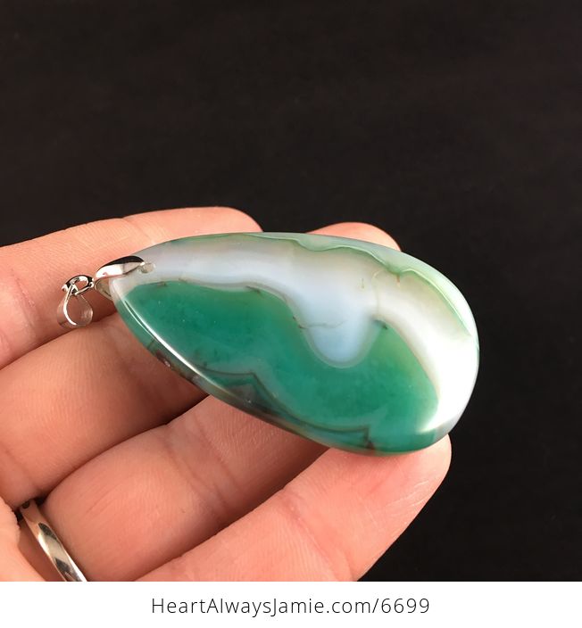 Green Agate Stone Jewelry Pendant - #qNe2da42s28-4