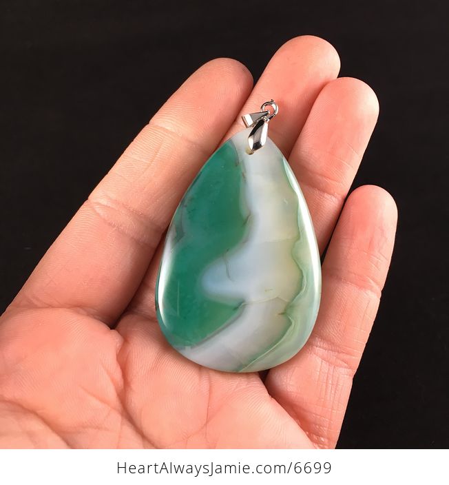 Green Agate Stone Jewelry Pendant - #qNe2da42s28-1