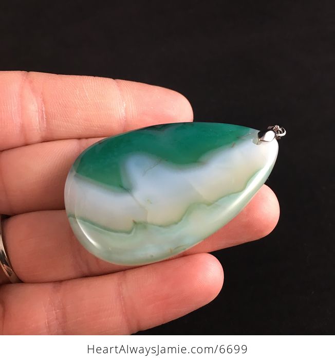 Green Agate Stone Jewelry Pendant - #qNe2da42s28-3
