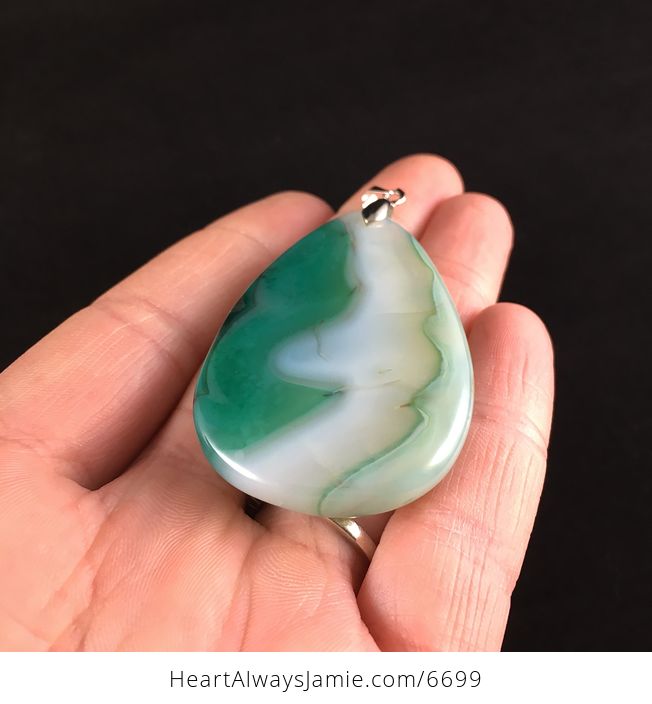 Green Agate Stone Jewelry Pendant - #qNe2da42s28-2