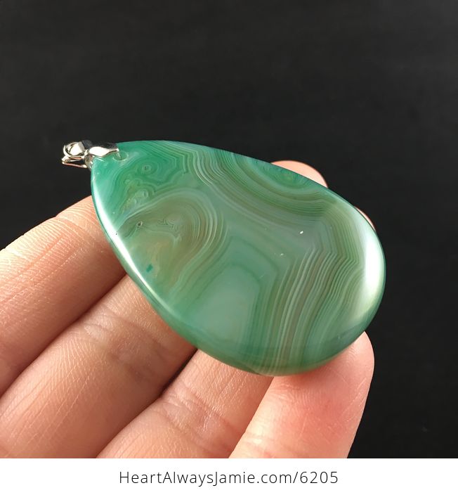 Green Agate Stone Jewelry Pendant - #uHTly9O9jZE-9