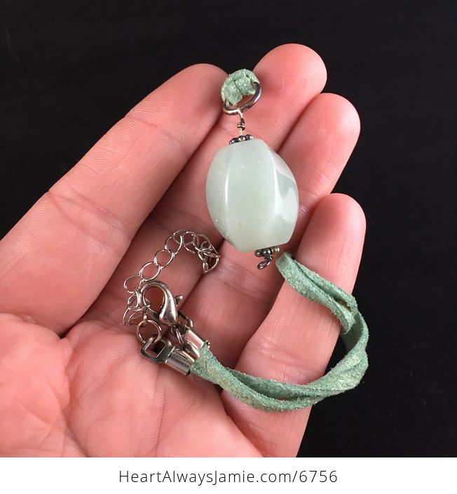 Green Amazonite Stone Jewelry Pendant Necklace - #2exYAWfuIKE-1