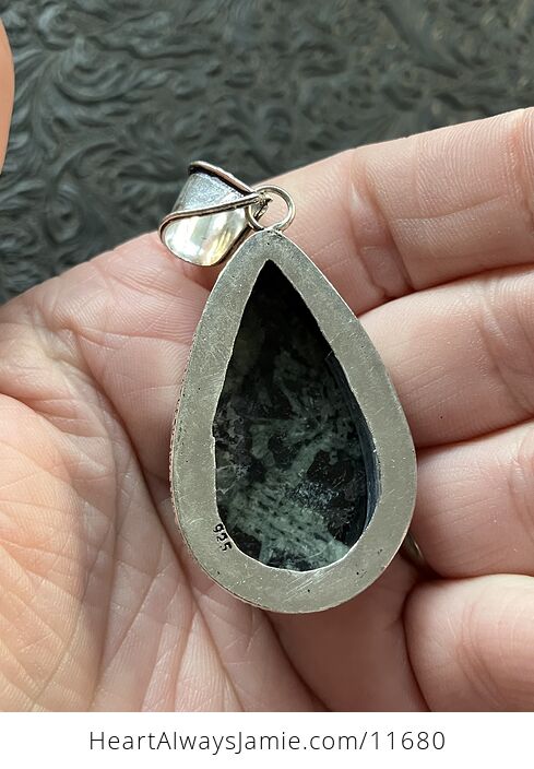 Green and Black Porphyry Stone Crystal Jewelry Pendant - #a9dfTaMZXc4-4