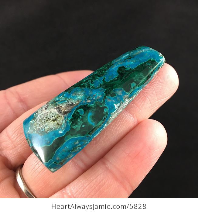 Green and Blue Chrysocolla Malachite Stone Jewelry Pendant - #gHVzb0JyJmc-3