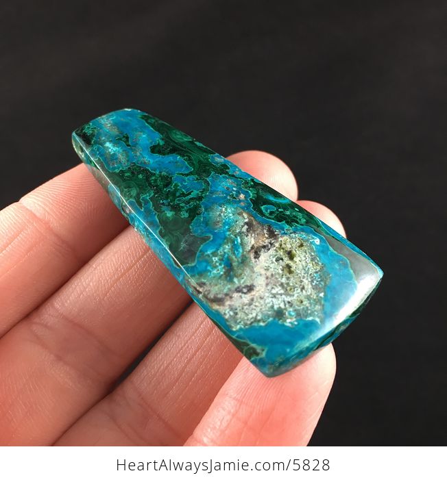 Green and Blue Chrysocolla Malachite Stone Jewelry Pendant - #gHVzb0JyJmc-4