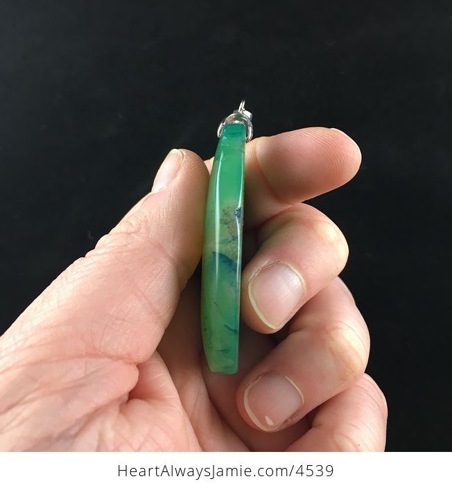 Green and Blue Druzy Stone Jewelry Pendant - #mJB8VLCWVuM-4