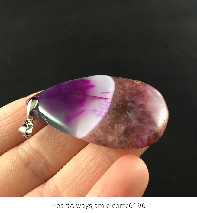 Green and Purple Druzy Agate Stone Jewelry Pendant - #WcAys7sMGIQ-4