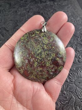 Green and Red African Bloodstone Natural Jewelry Pendant #0RoPXdKTCaI