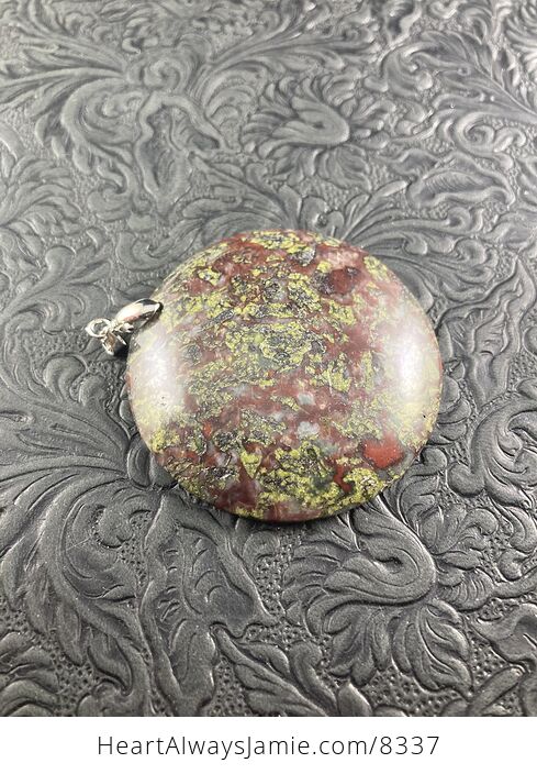 Green and Red African Bloodstone Natural Jewelry Pendant - #0RoPXdKTCaI-5