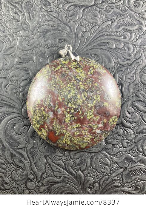 Green and Red African Bloodstone Natural Jewelry Pendant - #0RoPXdKTCaI-3