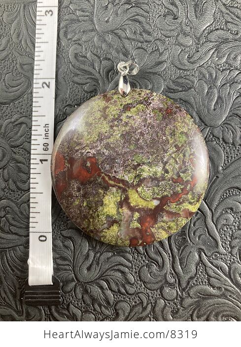 Green and Red African Bloodstone Natural Jewelry Pendant - #RxbEXaLlKnY-6