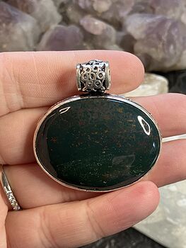 Green and Red Bloodstone Heliotrope Crystal Stone Jewelry Pendant #sLYFW7jAbdA