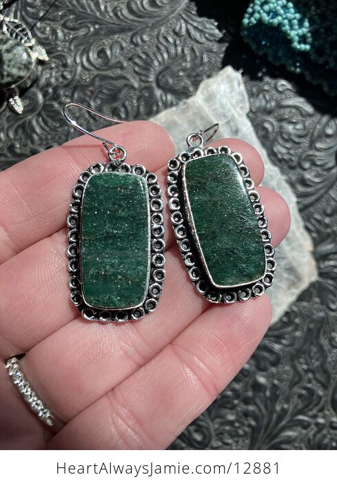 Green Aventurine Crystal Stone Jewelry Pendant and Earrings Set - #xqvQtCz2Bos-5