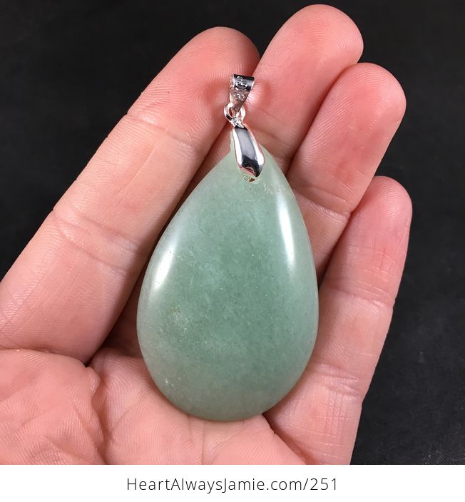 Green Aventurine Stone Pendant - #FDdSxOEAwW8-1