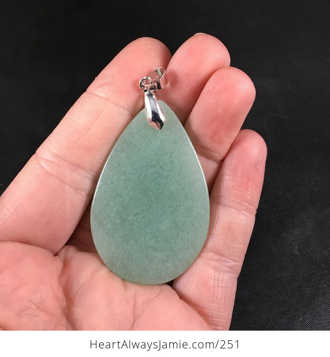 Green Aventurine Stone Pendant Necklace - #FDdSxOEAwW8-2