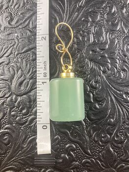Green Aventurine Stone Perfume or Essential Oil Bottle Memorial Urn Pendant Jewelry #UPeaFn1RH68