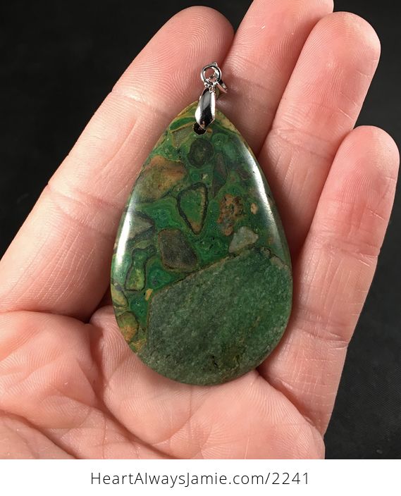 Green Choi Finches Stone Jewelry Pendant - #Yllp7m3BfXs-1