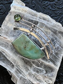 Green Chrysoprase and Peridot Stone Jewelry Crystal Pendant #F1W4ZaVpBtc