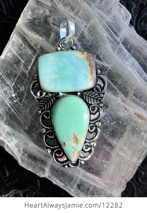 Green Chrysoprase Stone Jewelry Crystal Pendant - #1XxVXIk4N9g-5