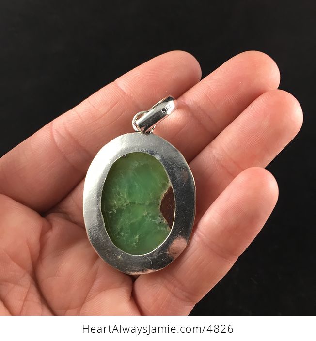 Green Chrysoprase Stone Jewelry Pendant - #B1zzir0mn5I-4