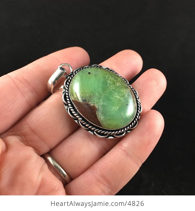 Green Chrysoprase Stone Jewelry Pendant - #B1zzir0mn5I-2