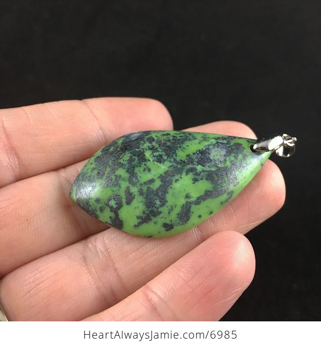 Green Chrysoprase Stone Jewelry Pendant - #vdBDLGvsYYA-3