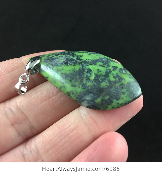 Green Chrysoprase Stone Jewelry Pendant - #vdBDLGvsYYA-4