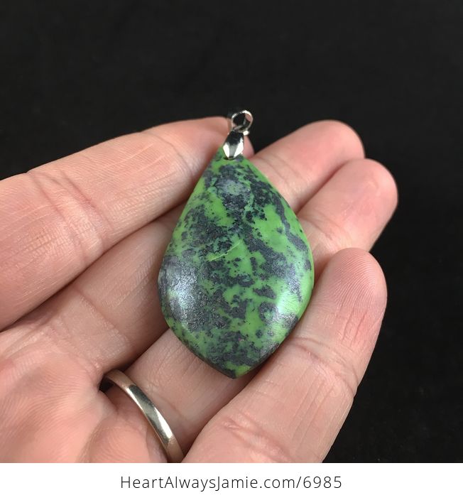 Green Chrysoprase Stone Jewelry Pendant - #vdBDLGvsYYA-2