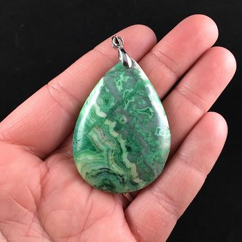 Green Crazy Lace Agate Stone Pendant Jewelry #vqne07ayWD8