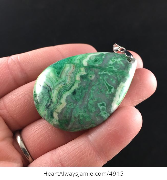 Green Crazy Lace Agate Stone Pendant Jewelry - #vqne07ayWD8-4