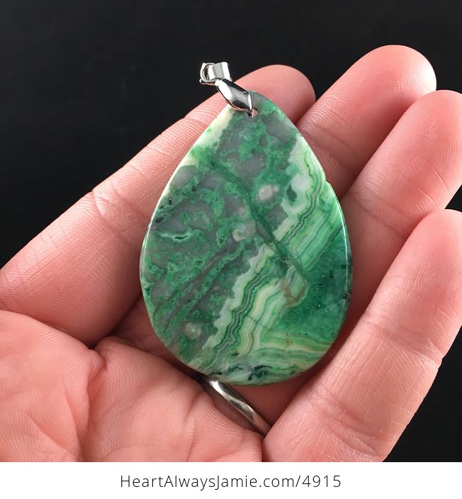 Green Crazy Lace Agate Stone Pendant Jewelry - #vqne07ayWD8-6