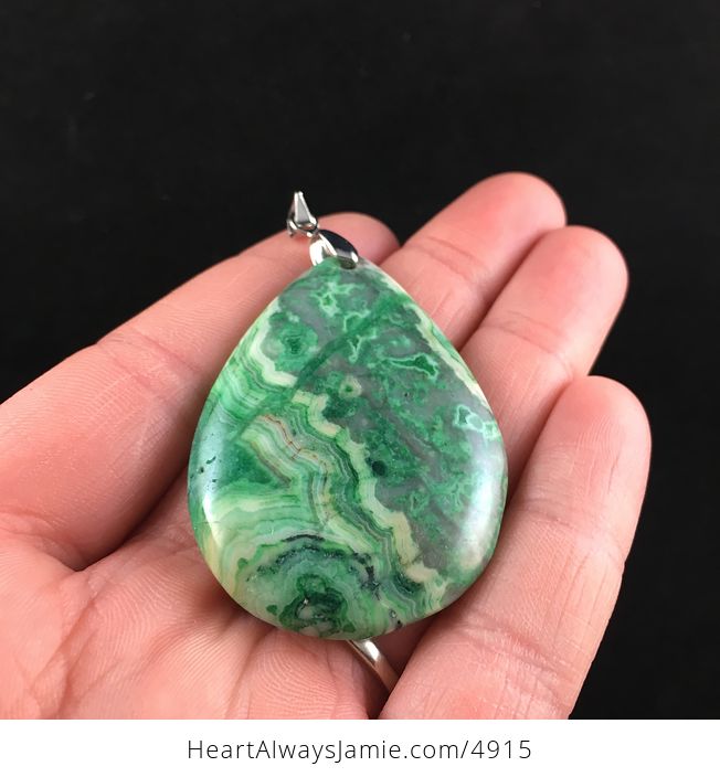 Green Crazy Lace Agate Stone Pendant Jewelry - #vqne07ayWD8-2
