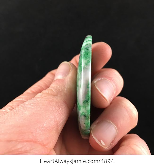 Green Crazy Lace Agate Stone Pendant Jewelry - #vtagGkojCYA-5