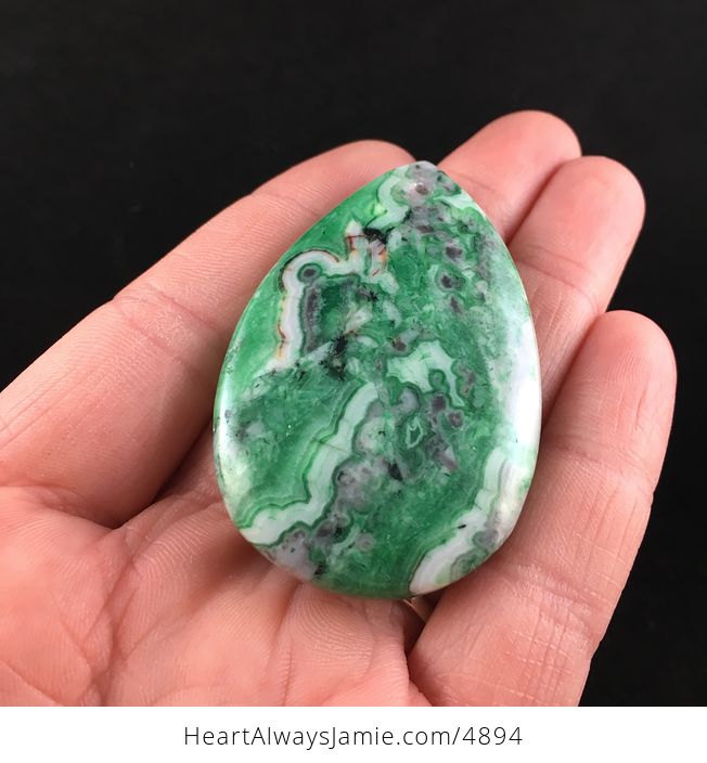 Green Crazy Lace Agate Stone Pendant Jewelry - #vtagGkojCYA-2