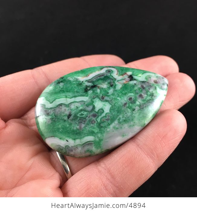 Green Crazy Lace Agate Stone Pendant Jewelry - #vtagGkojCYA-4