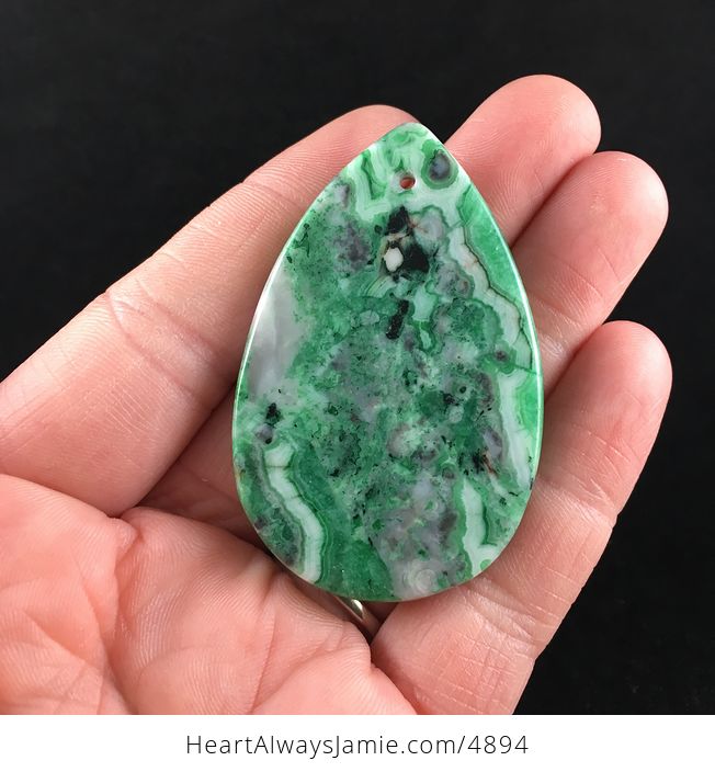 Green Crazy Lace Agate Stone Pendant Jewelry - #vtagGkojCYA-6