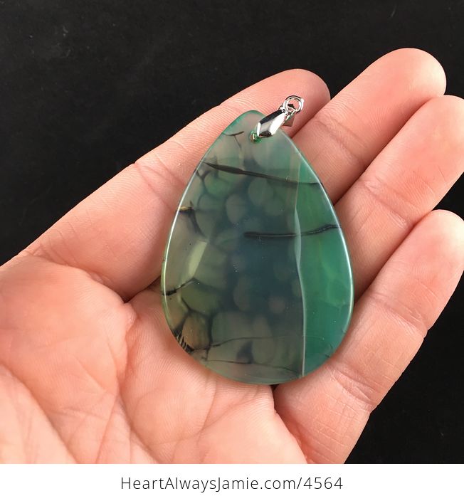 Green Dragon Veins Agate Stone Jewelry Pendant - #fyaJRkSApT8-4