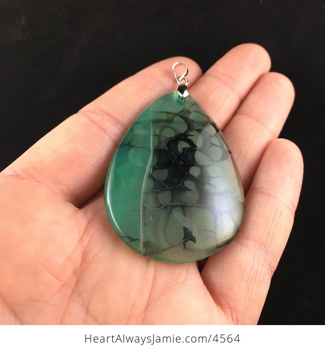 Green Dragon Veins Agate Stone Jewelry Pendant - #fyaJRkSApT8-2