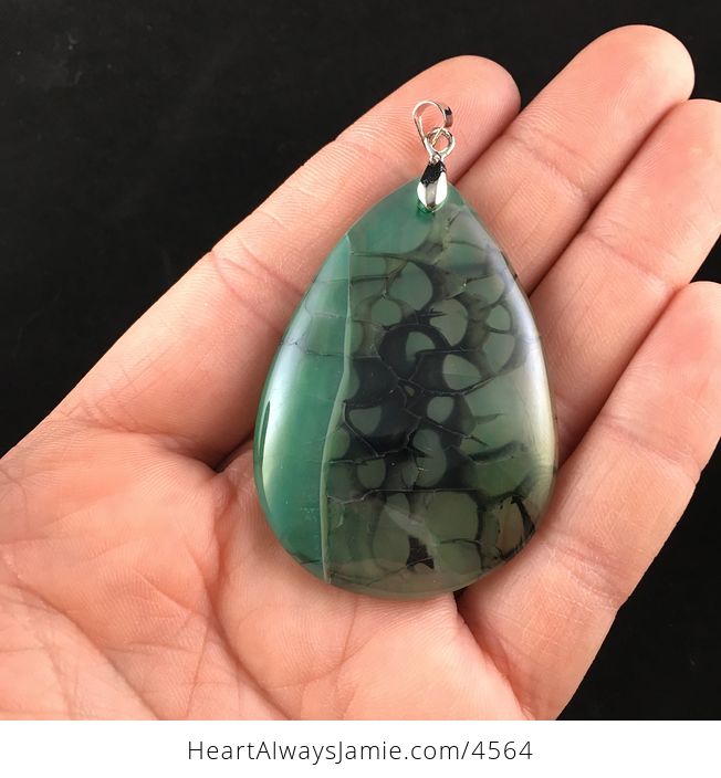 Green Dragon Veins Agate Stone Jewelry Pendant - #fyaJRkSApT8-1