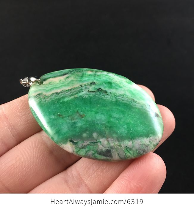 Green Drusy Crazy Lace Agate Stone Jewelry Pendant - #Wvu0fGnGWY4-4