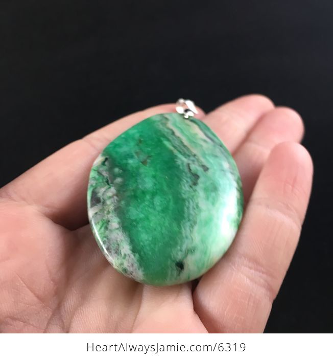 Green Drusy Crazy Lace Agate Stone Jewelry Pendant - #Wvu0fGnGWY4-2