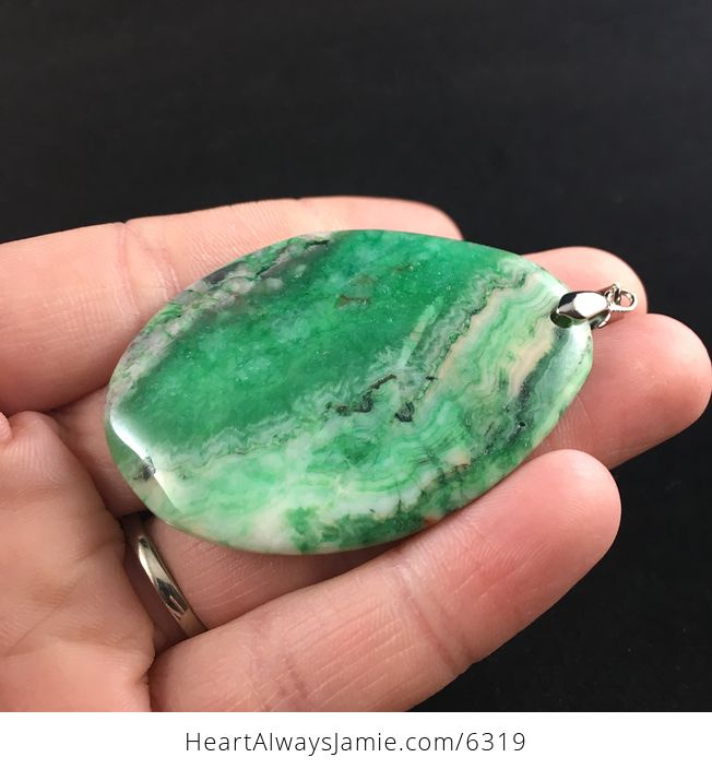 Green Drusy Crazy Lace Agate Stone Jewelry Pendant - #Wvu0fGnGWY4-3
