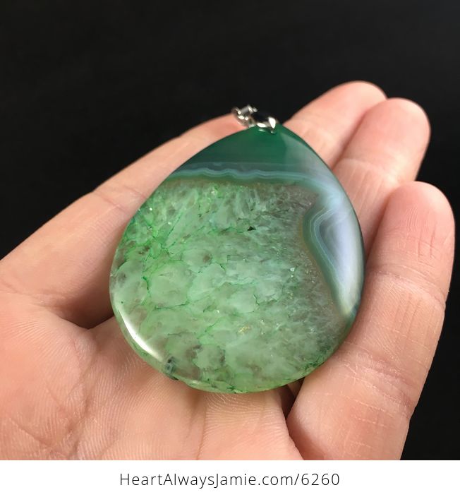 Green Drusy Stone Jewelry Pendant - #RDCmW2MtZ0Y-2