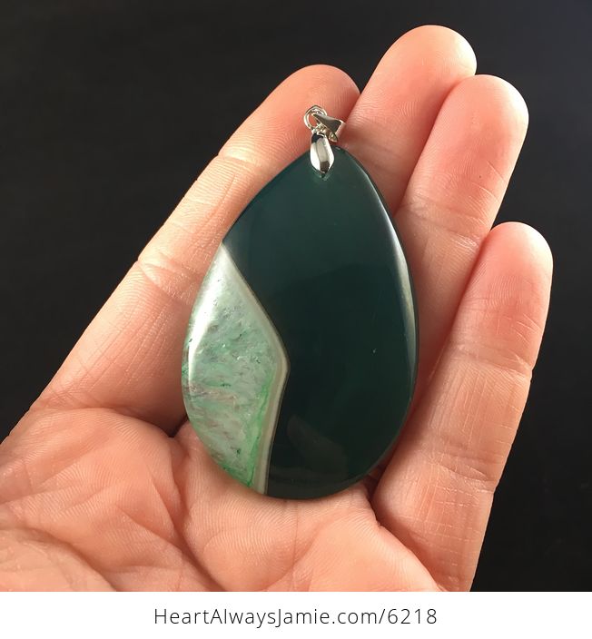 Green Druzy Agate Stone Jewelry Pendant - #A7bLcksi6QQ-1