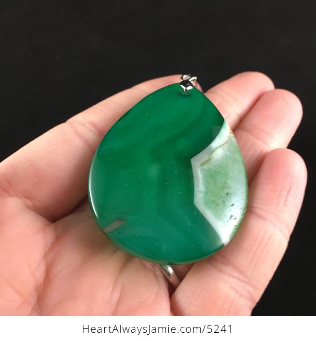 Green Druzy Agate Stone Jewelry Pendant - #nGyjcIliVm8-2