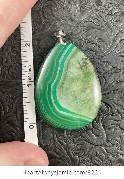 Green Druzy Crystal Agate Stone Jewelry Pendant - #ngIMftRHrkY-6